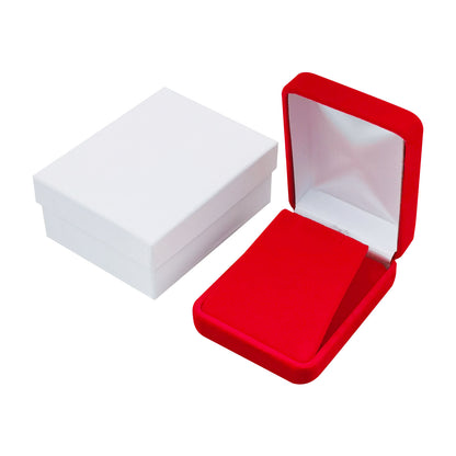 12PCS (YP10-RD) Red Velvet Pendant Earring Boxes