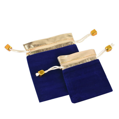 100PCS 7*9 9*12CM Velvet Drawstring Bags with Gold Trim Suitable for Jewelry Storage Wedding Holiday Party Portable Gift Bags