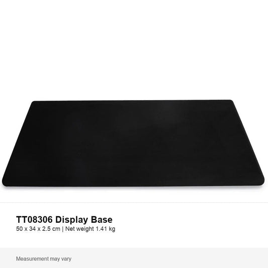 Black microfiber jewelry display base for custom showcase layouts