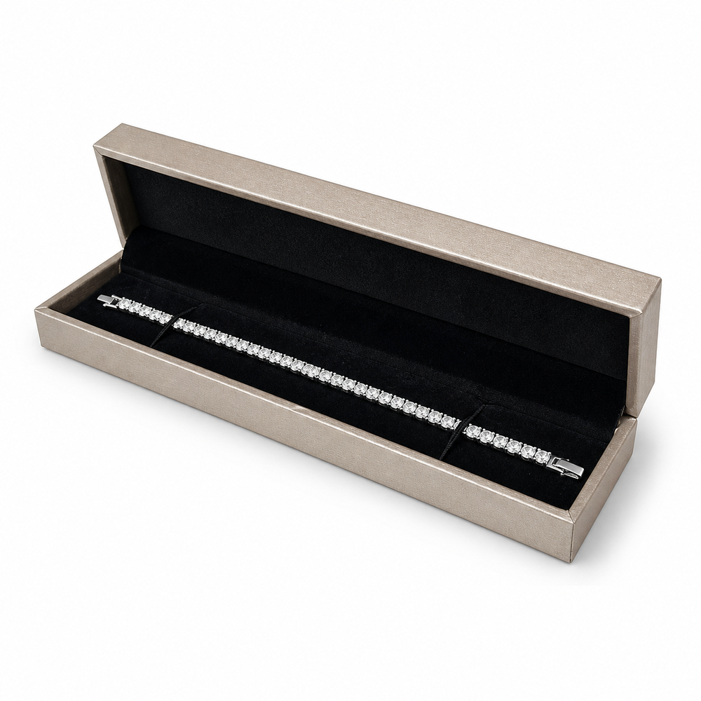 bracelet box - 12 Champagne Bracelet Boxes P06BR-C BK front view