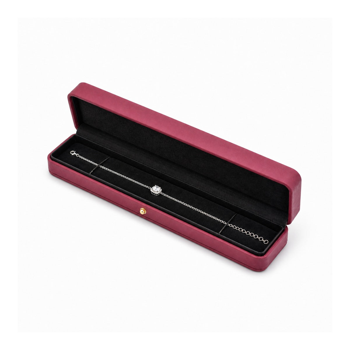 bracelet box - PU Bracelet Box P12BR-MAG BK front view