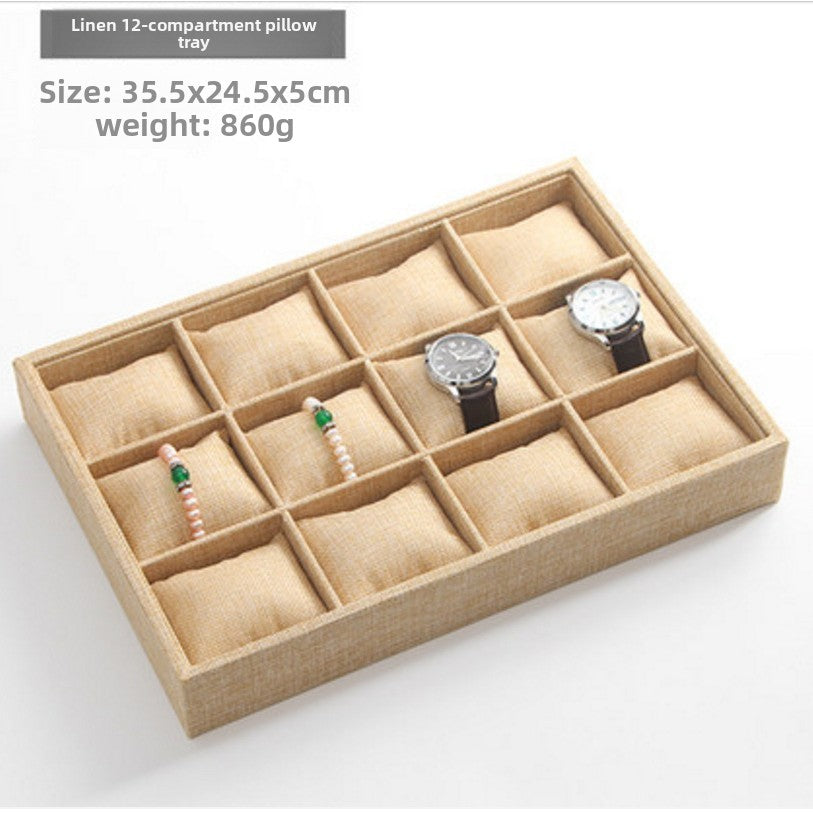 bracelet box and watch box - 12 Velvet Bracelet Box Watch Display C00030 side view
