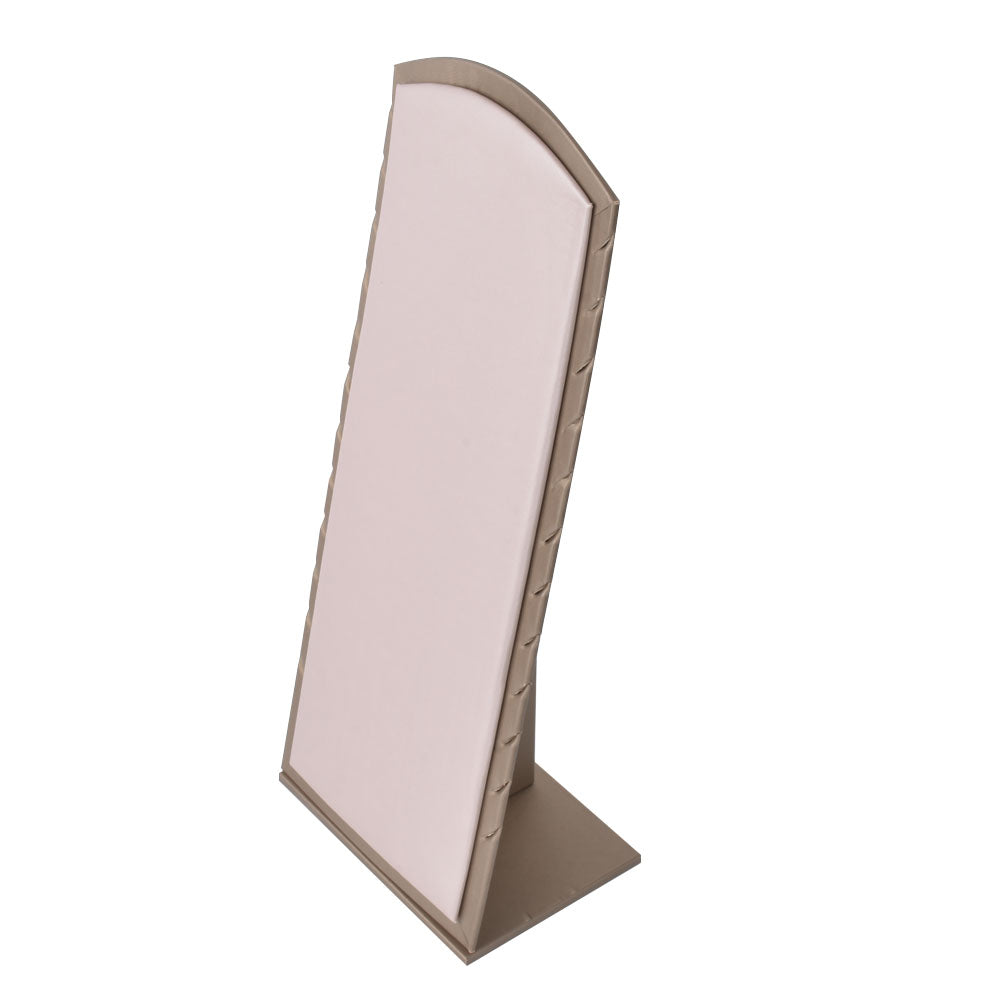 bracelet display and necklace display - Gray PU Display Necklace Bracelet Tray D001-N PU-G detail view