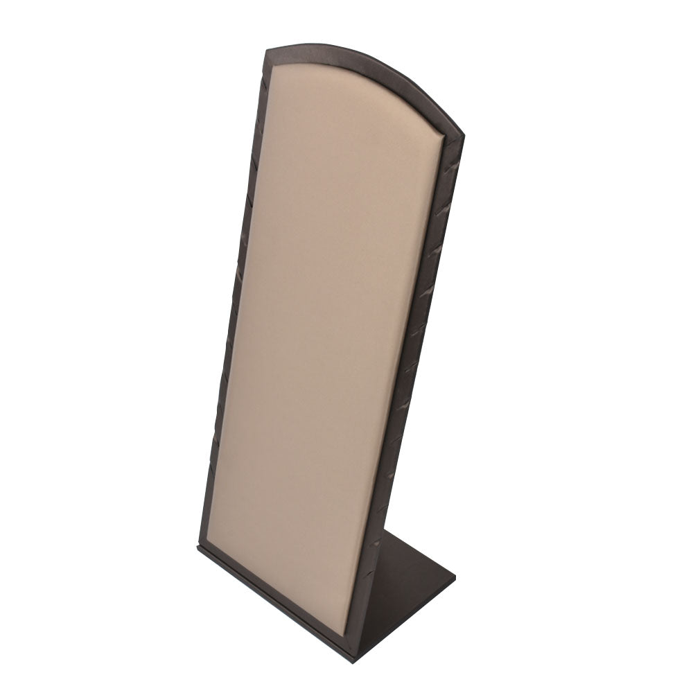 bracelet display and necklace display - Gray PU Display Necklace Bracelet Tray D001-N PU-G side view