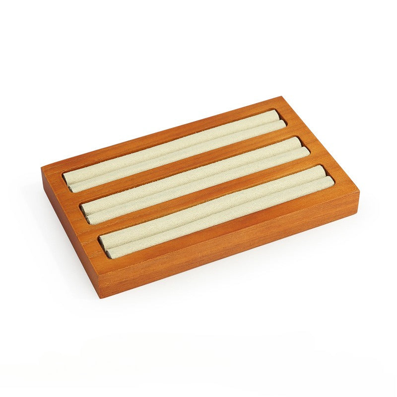 bracelet display - Wood Display Stand Rings Bracelets C00853 side view