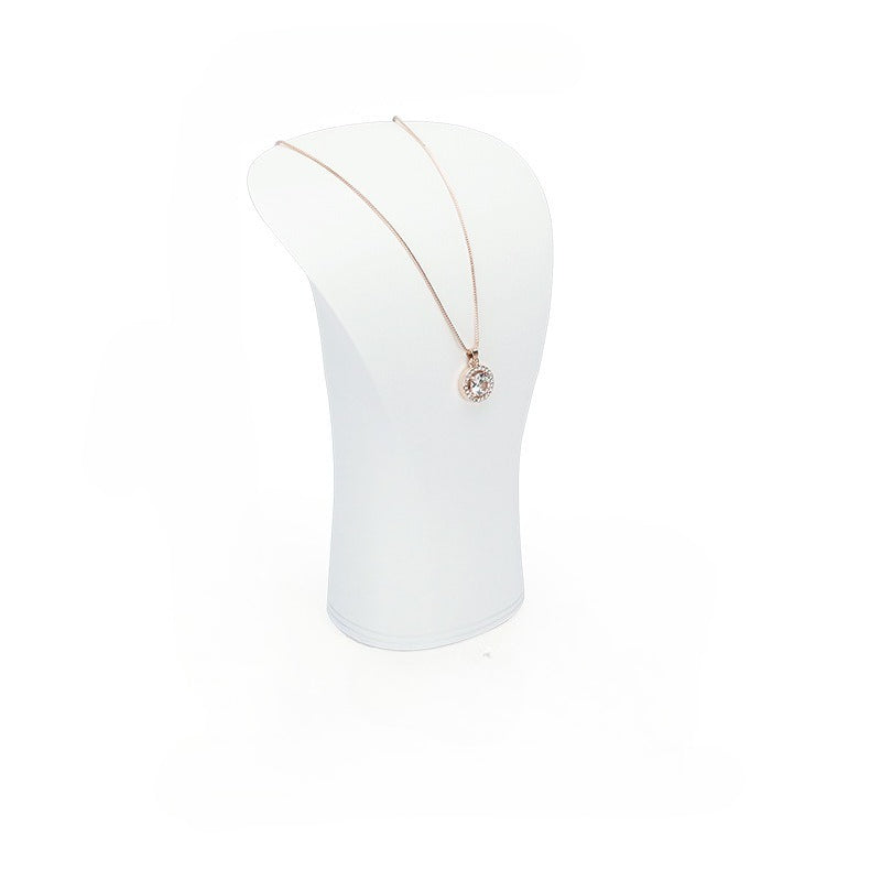 Pink & White Velvet Jewelry Display Set - Complete Retail Stand with Busts, Ring, Earring & Bracelet Holders