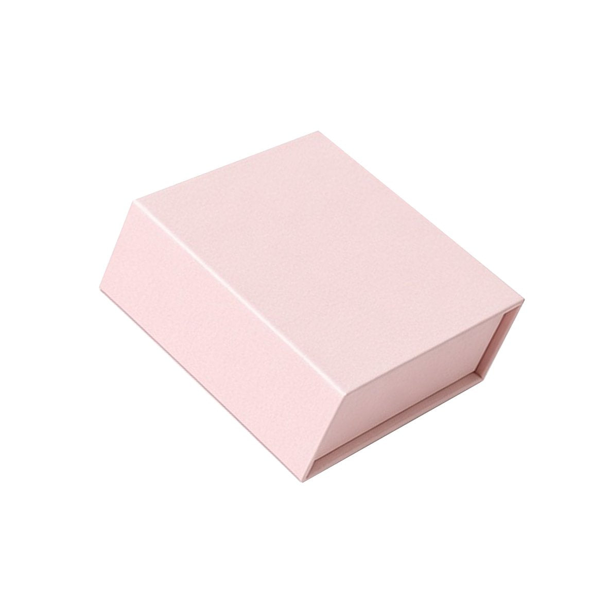 Pearl pink custom magnetic jewelry box in 7 x 7 x 3.5 cm