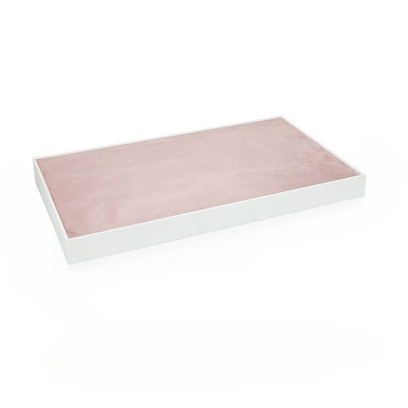 Pink & White Velvet Jewelry Display Set - Complete Retail Stand with Busts, Ring, Earring & Bracelet Holders
