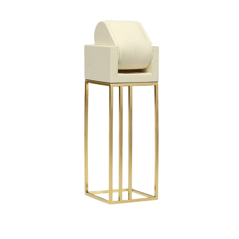 New Luxury Watch Display Set | Metal & Beige Stand for Store Window & Live Streaming