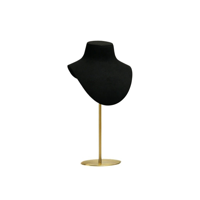 New Metal & Microfiber Jewelry Display Mannequin | Necklace Stand & Organizer for Window Showcase