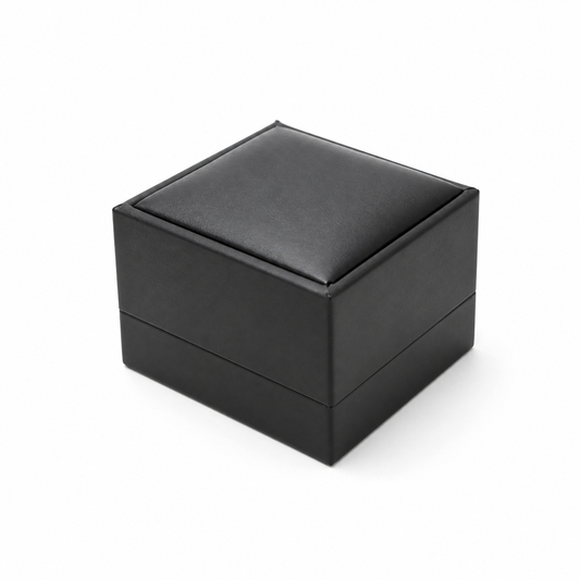 earring box - 12 Black Earring Boxes P06P-BK BK open view