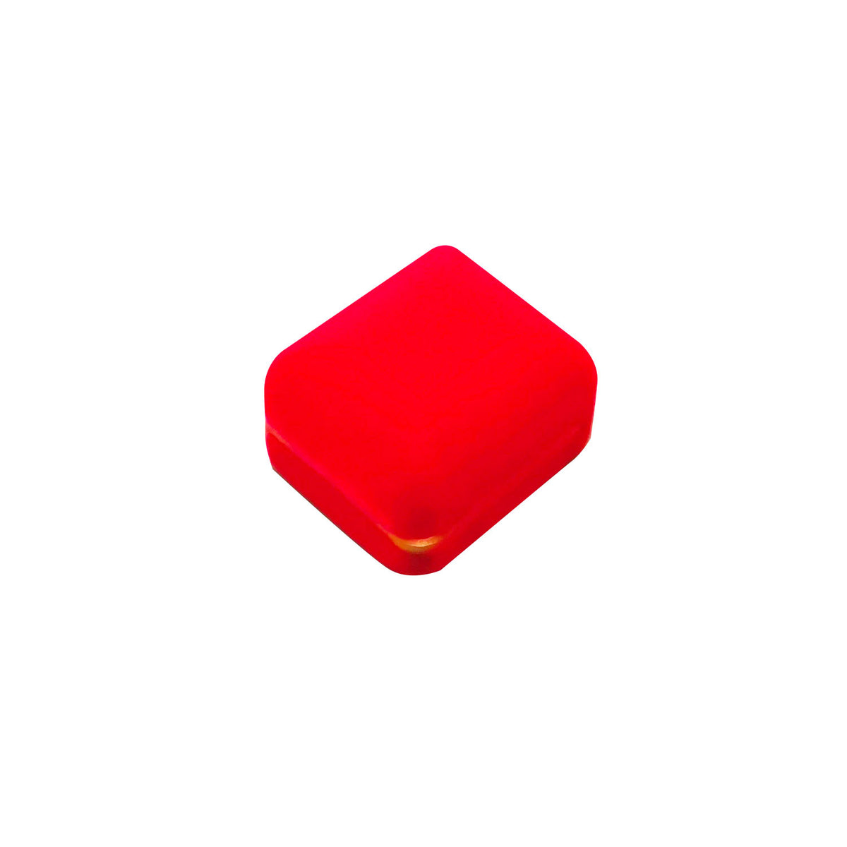 earring box - Red Velvet Earring Boxes with Gold Trim - 12 Pack SE3-RD side view