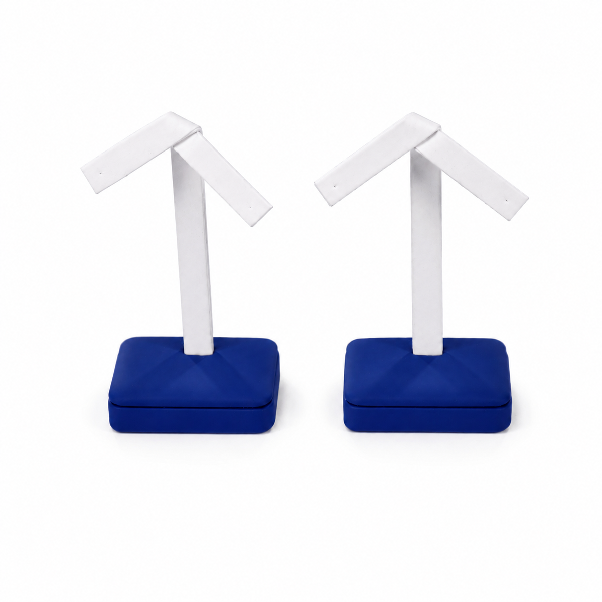 earring display - Blue White Earring Display Stand D069E-BW side view