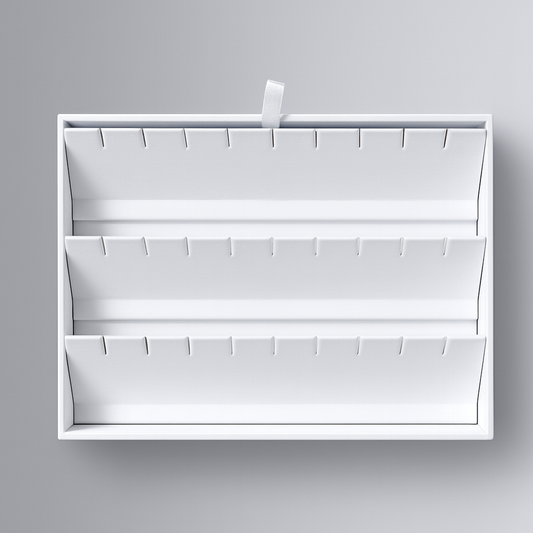 earring display and pendant display and bracelet display - Gray Earring Pendant Trays Bracelet T024E-W front view