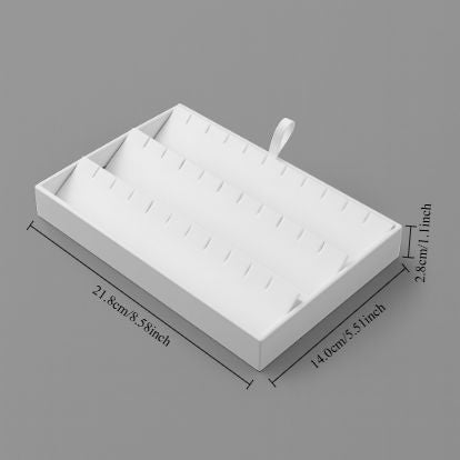 earring display and pendant display and bracelet display - Gray Earring Pendant Trays Bracelet T024E-W open view
