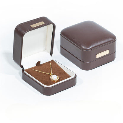 Brown High Quality PU Leather High-end Jewelry Box