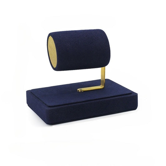 Velvet Watch & Bracelet Display Stand with Gold Metal Base - Multi-Color Holder for Retail & Photography