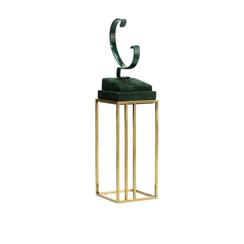 Green Metal Watch Display Stand | Luxury Watch Holder for Window & Live Show
