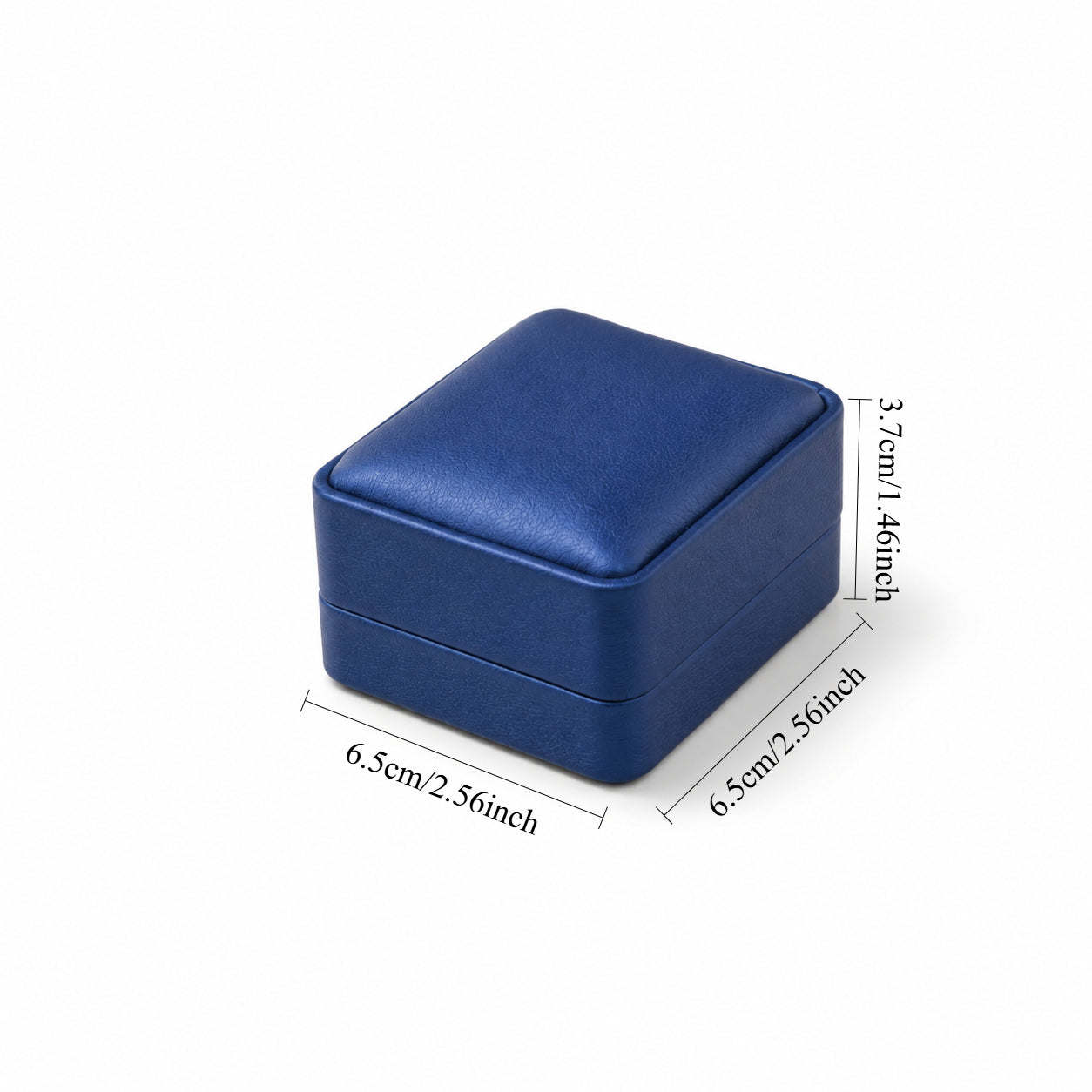 Blue PU Leather Earring Box