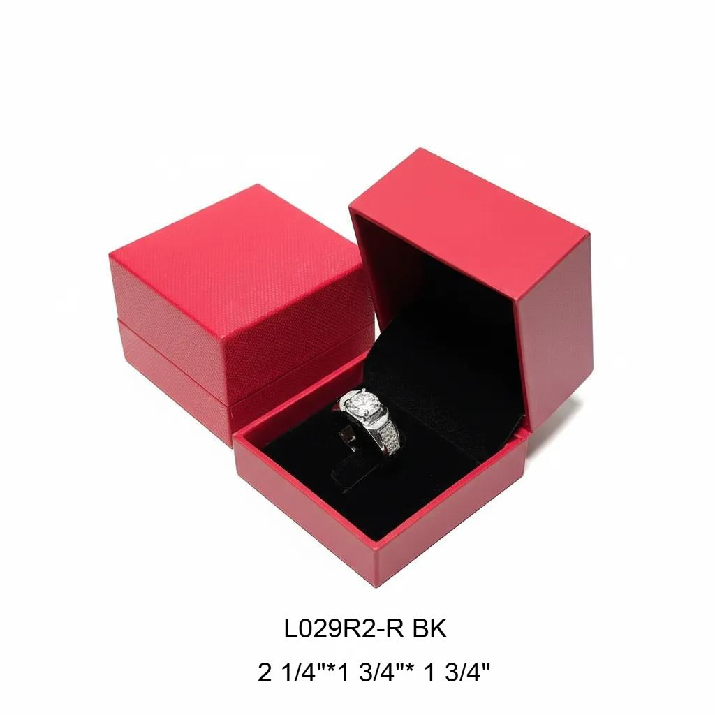 30Pcs Squar Red Ring Boxes With Clip