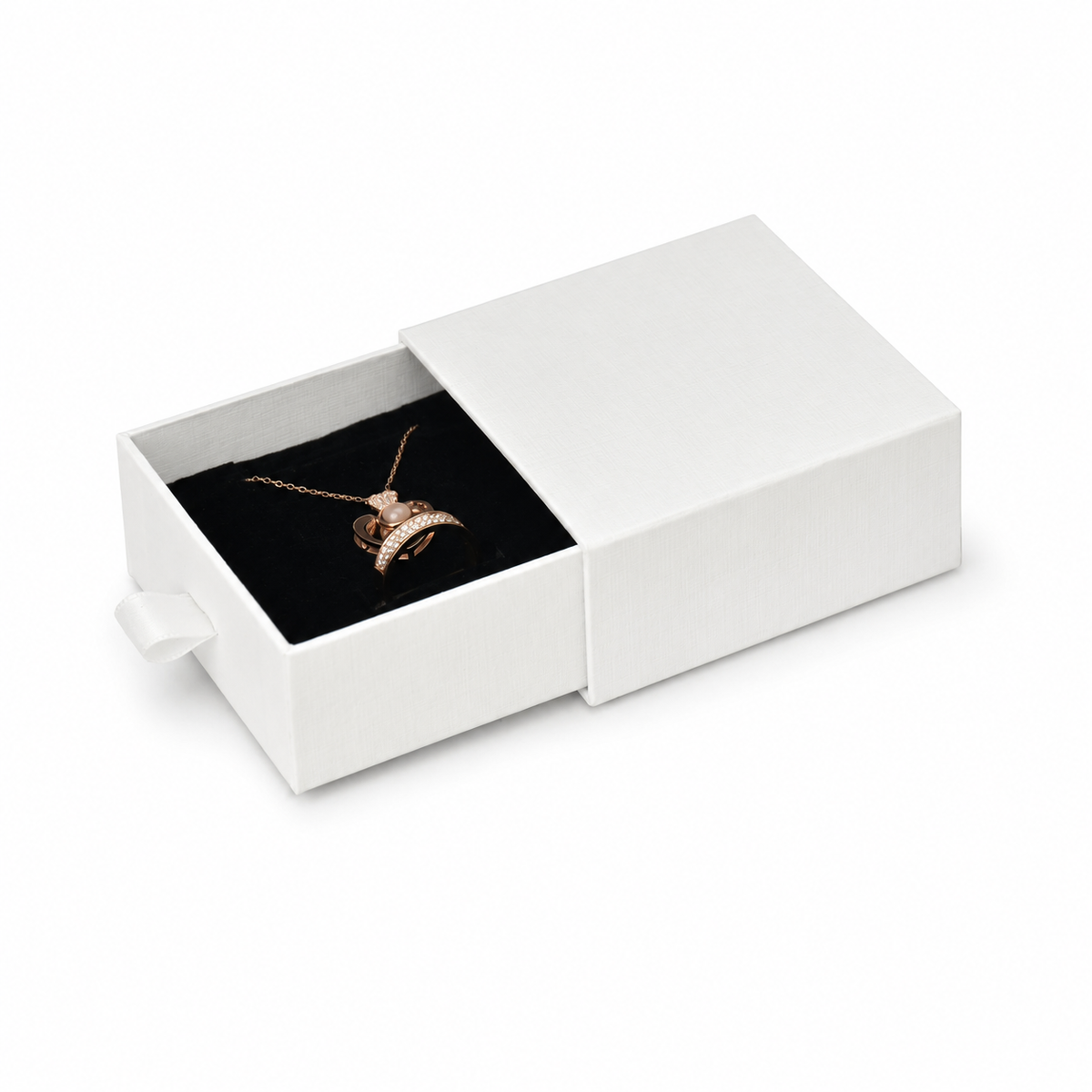jewelry box - All-White Drawer Jewelry Boxes 24 Pack B2533-W front view