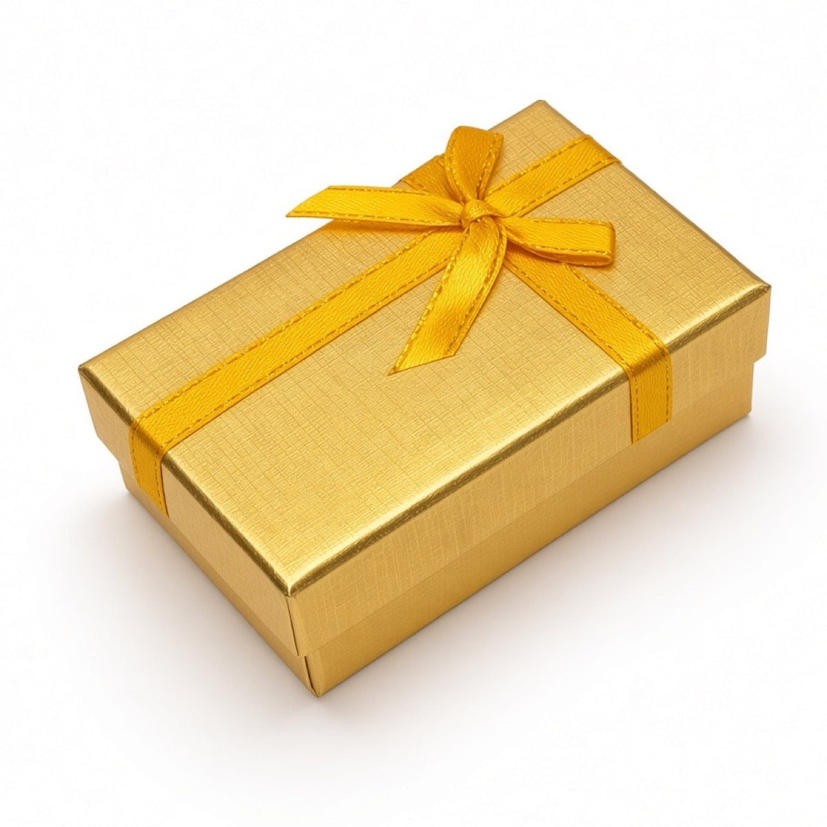 jewelry box - Gold Bow Jewelry Gift Box 24 Pack B2632-GL front view