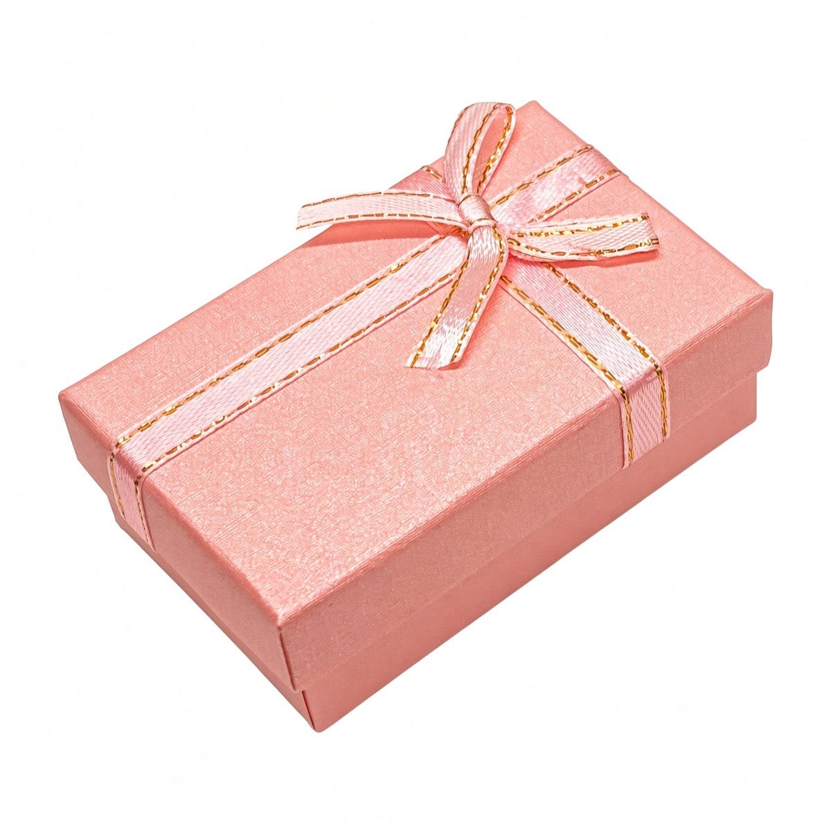 jewelry box - Pink Bow Jewelry Gift Box 24 Pack B2632-P front view