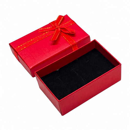 jewelry box - Red Bow Jewelry Gift Box 24 Pack B2632-R open view