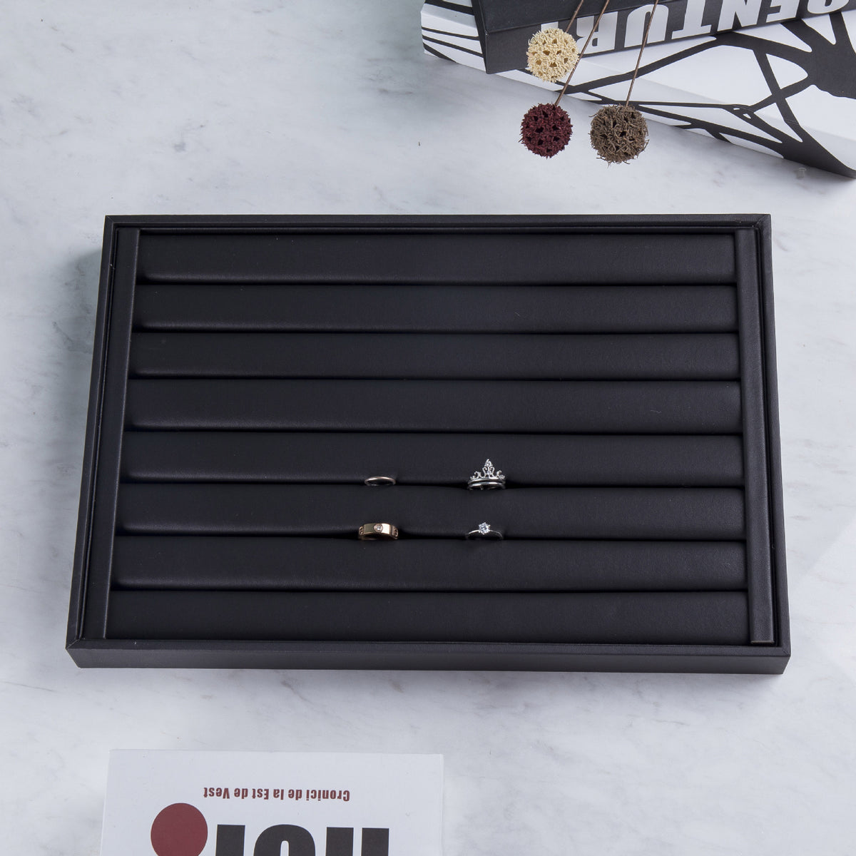 jewelry display tray - Black PU Leather Display Tray C00600 product view 08