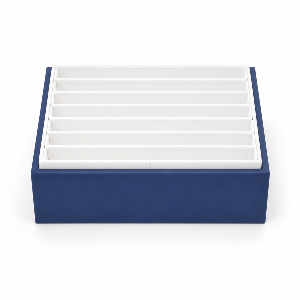 jewelry display tray - Blue White Display Tray T046BA7-W side view