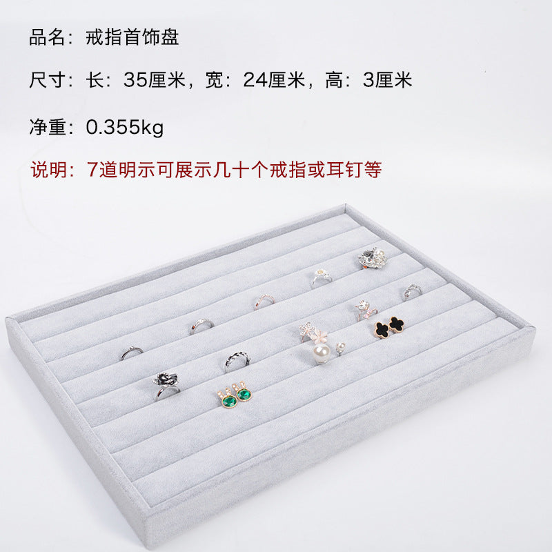 jewelry display tray - Gray Velvet Tray C00002 product view 06