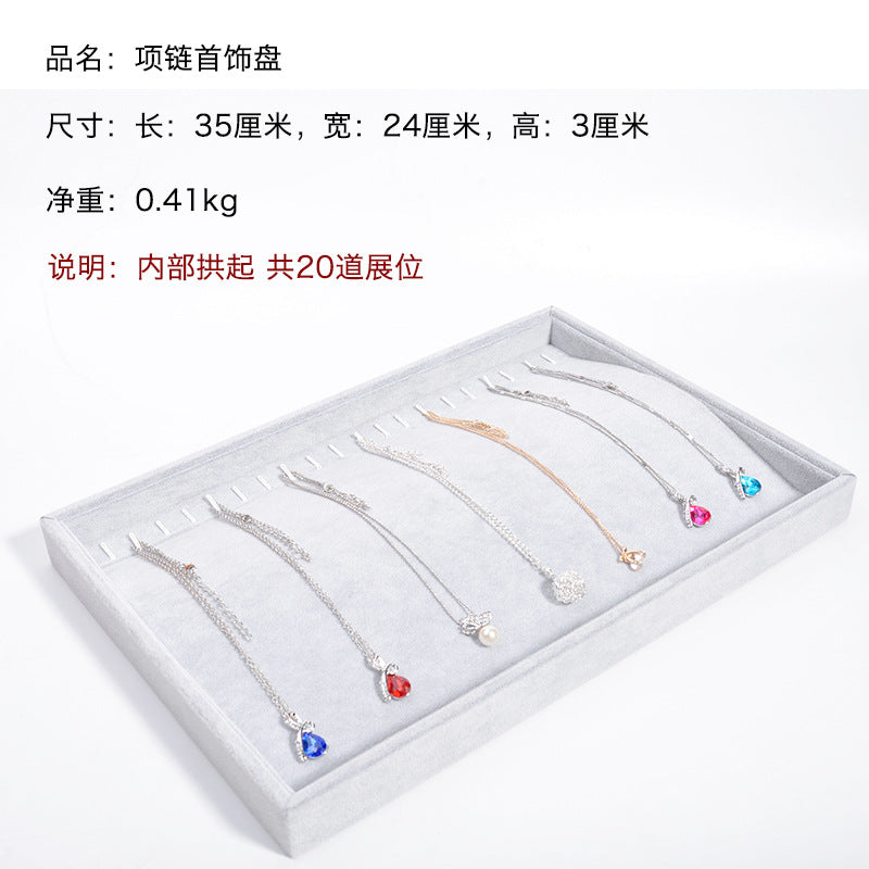 jewelry display tray - Gray Velvet Tray C00002 product view 07