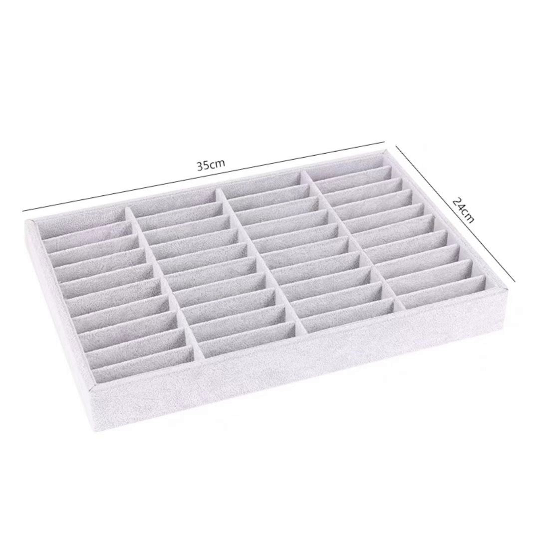 jewelry display tray - Gray Velvet Tray C00002 product view 12