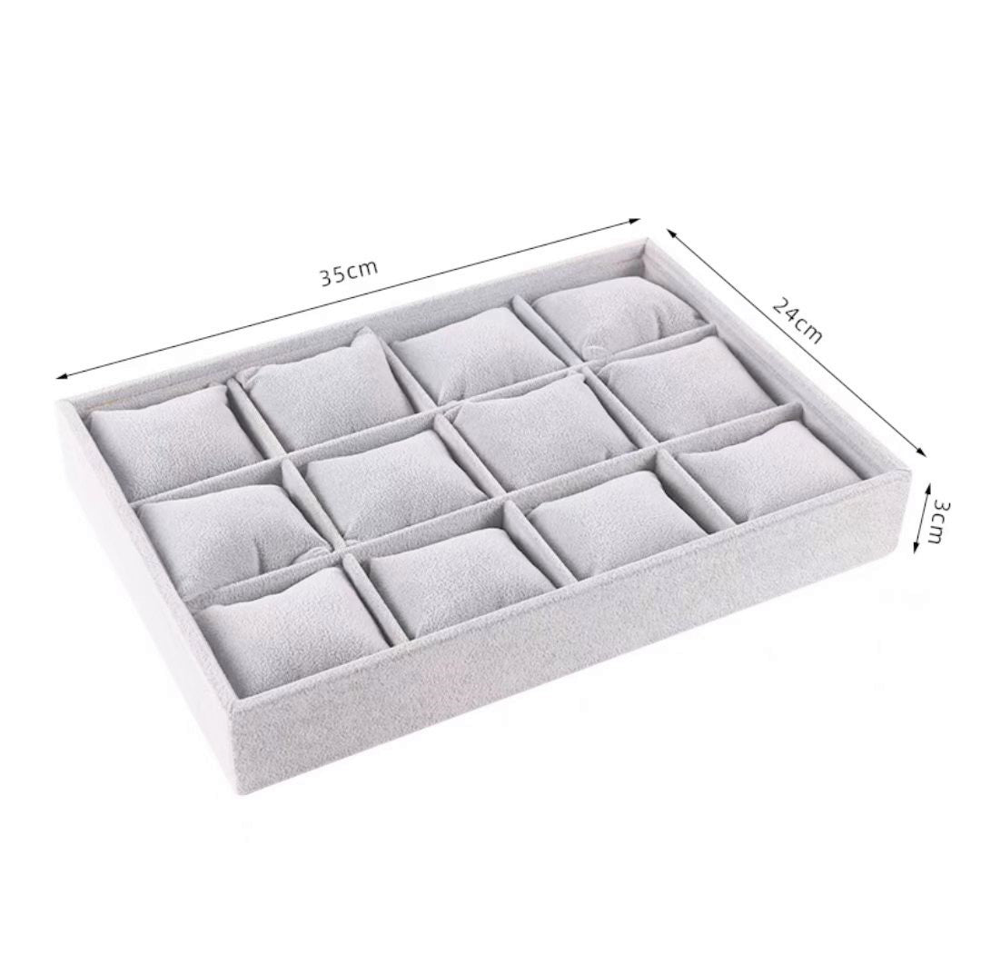 jewelry display tray - Gray Velvet Tray C00002 product view 13