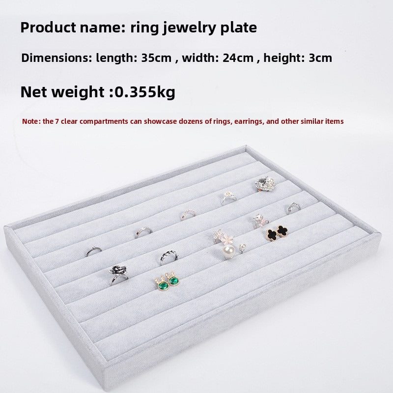 jewelry display tray - Gray Velvet Tray C00002 product view 16