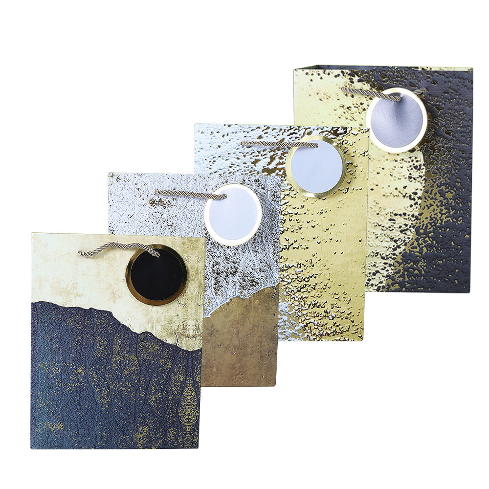 jewelry gift bags - 12 Gold Paper Bags SB09-P-X M detail view