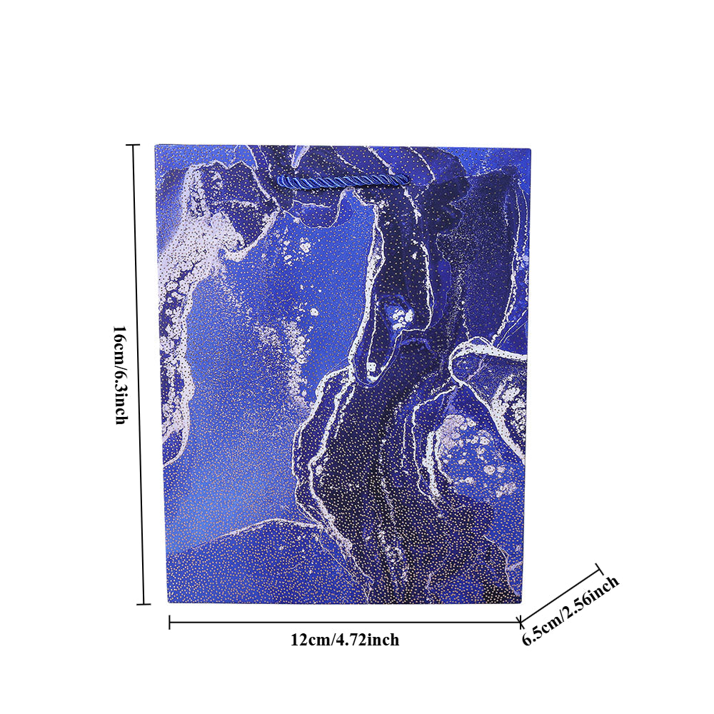 jewelry gift bags - 12 Blue Purple Paper Bag Bags SB04-P-X S side view