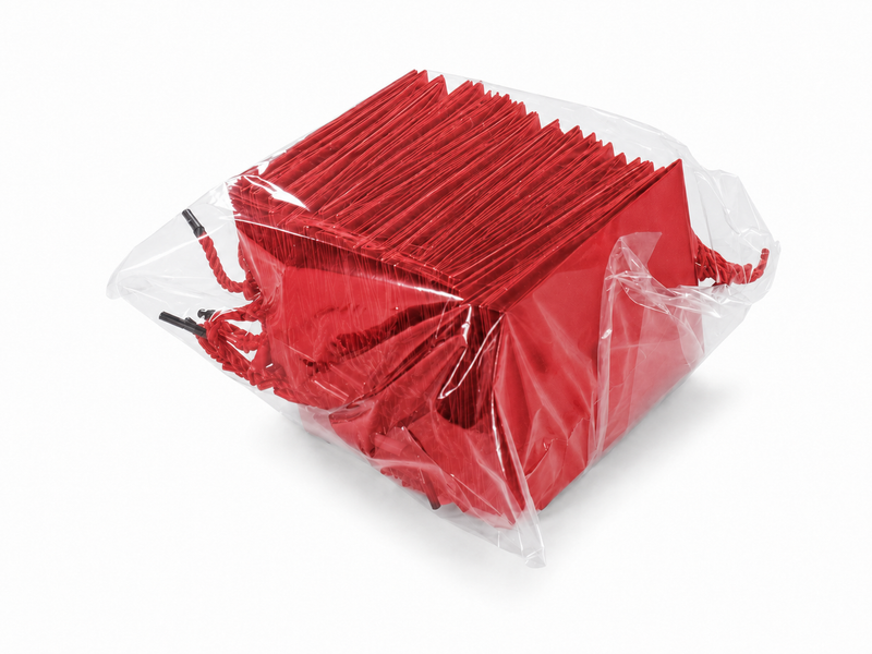 jewelry gift bags - 24-Pack Red Small Paper Gift Bags with Rope Handles 4.75 2.75 5 in SB19-R detail view