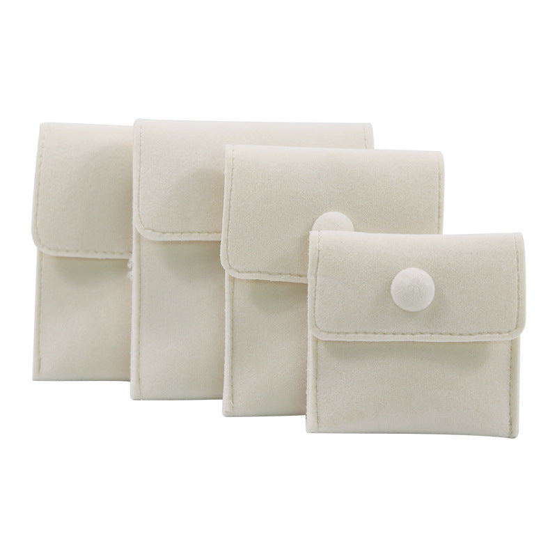 jewelry pouch - 10 Blue Pink Velvet Suede Pouch Bags Pouches JP005-V-BK S open view