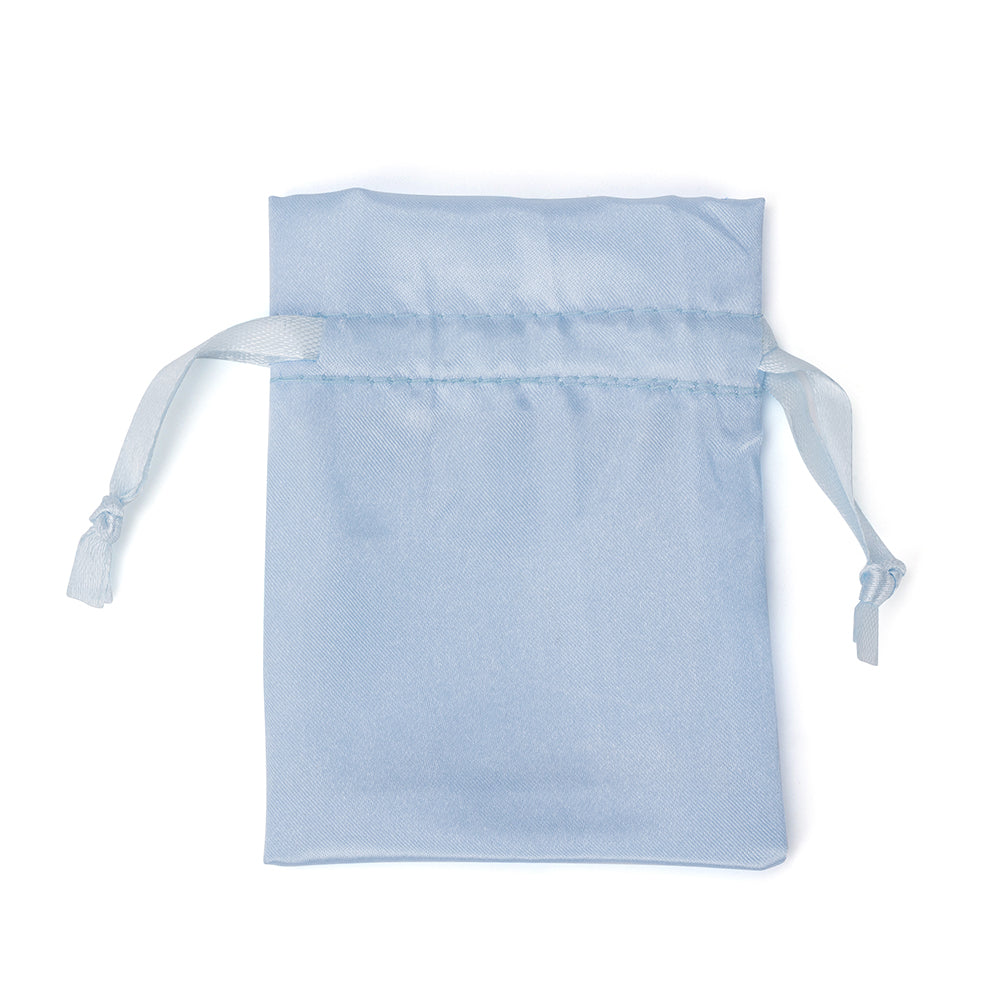jewelry pouch - 50 Blue Satin Pouch JP1534-IB front view