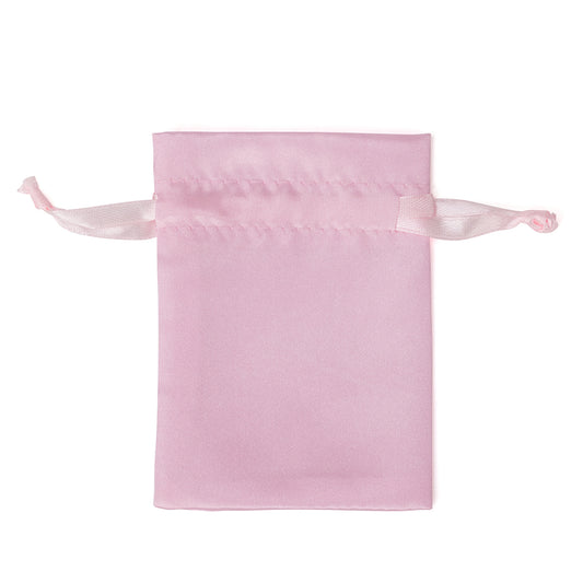 jewelry pouch - 50 Pink Satin Pouch JP1534-P front view