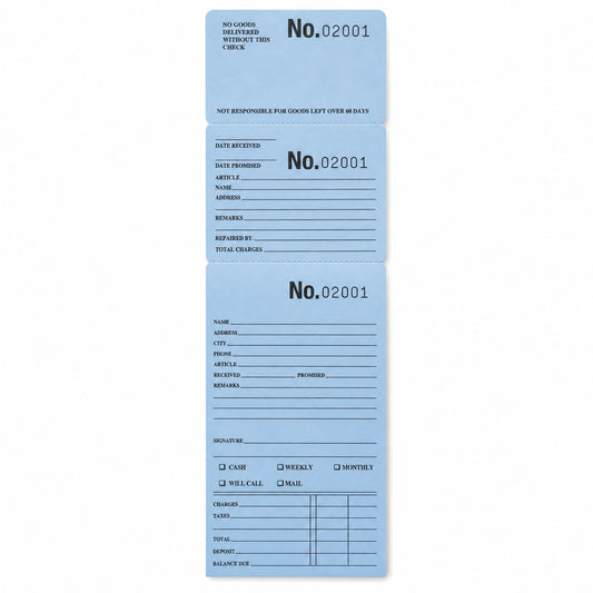 jewelry repair envelope - Blue Repair & Layaway Envelopes 1,000 Pack EN10B(0001-1000) front view