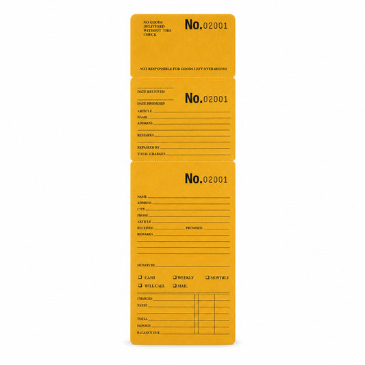 jewelry repair envelope - Yellow Repair & Layaway Envelopes 1,000 Pack EN10Y(0001-1000) front view