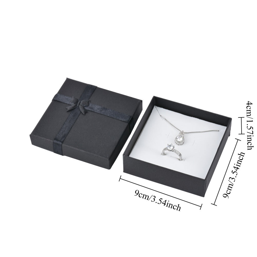 necklace box - 12pcs Black Necklace Boxes B10-44-BK open view