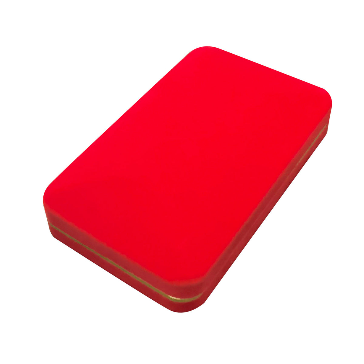 necklace box - Red Velvet Necklace Boxes with Gold Trim - 6 Pack SN7-RD detail view