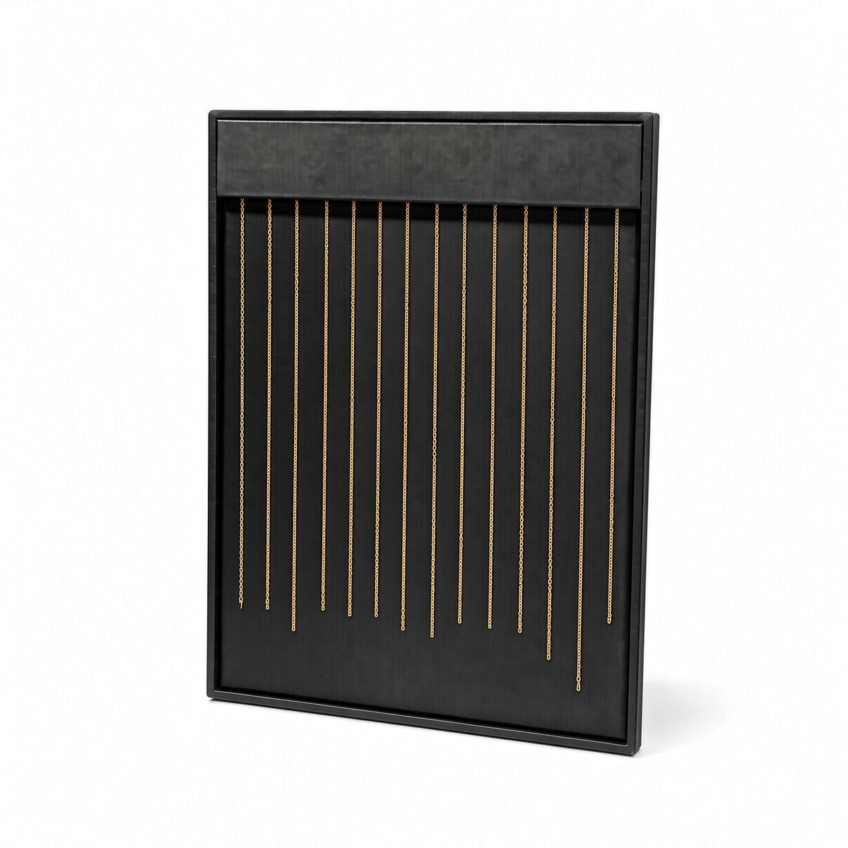 necklace display - Black 14-Position Necklace Display Tray T041N-BK front view