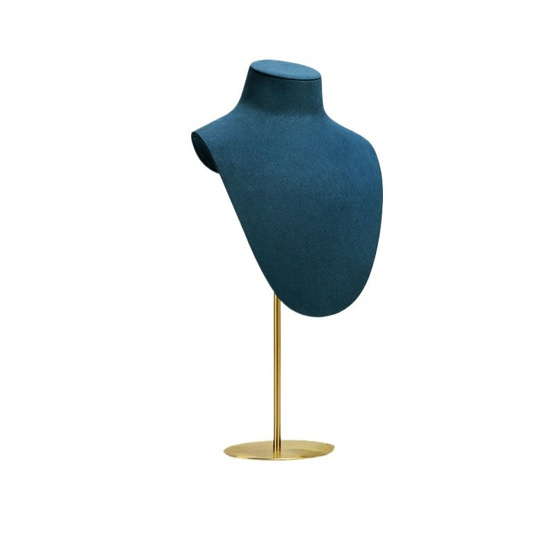 necklace display - Metal Microfiber Display Mannequin Necklace Stand C00946 product view 07