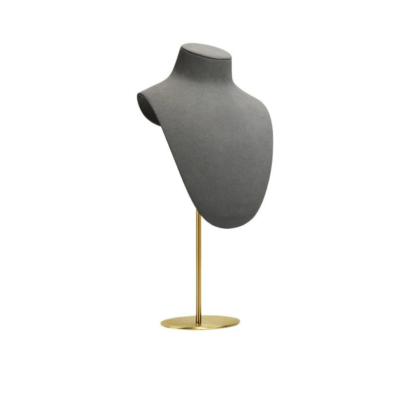 necklace display - Metal Microfiber Display Mannequin Necklace Stand C00946 product view 09