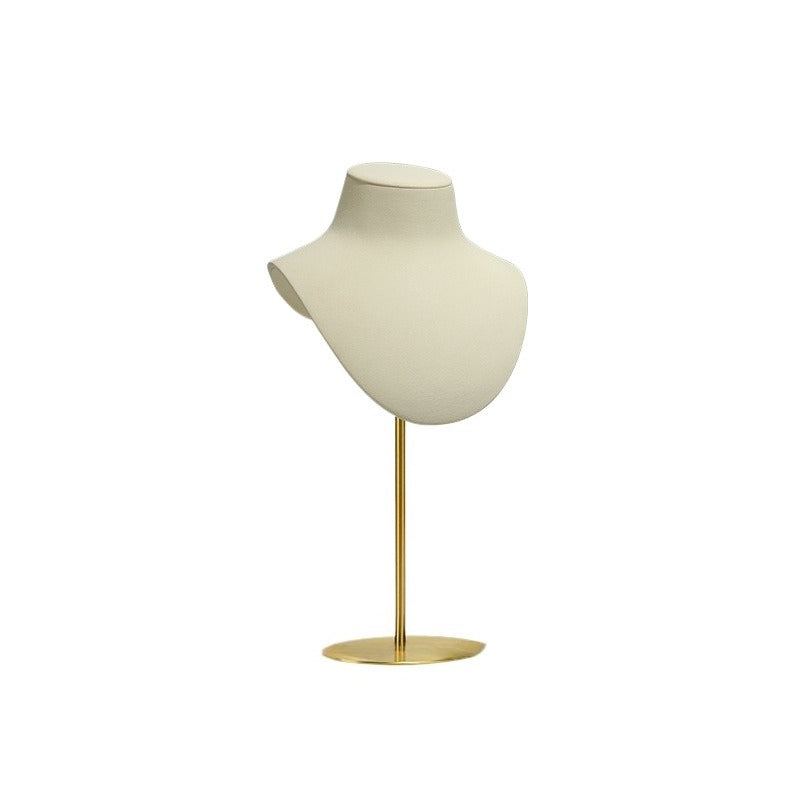 necklace display - Metal Microfiber Display Mannequin Necklace Stand C00946 product view 10