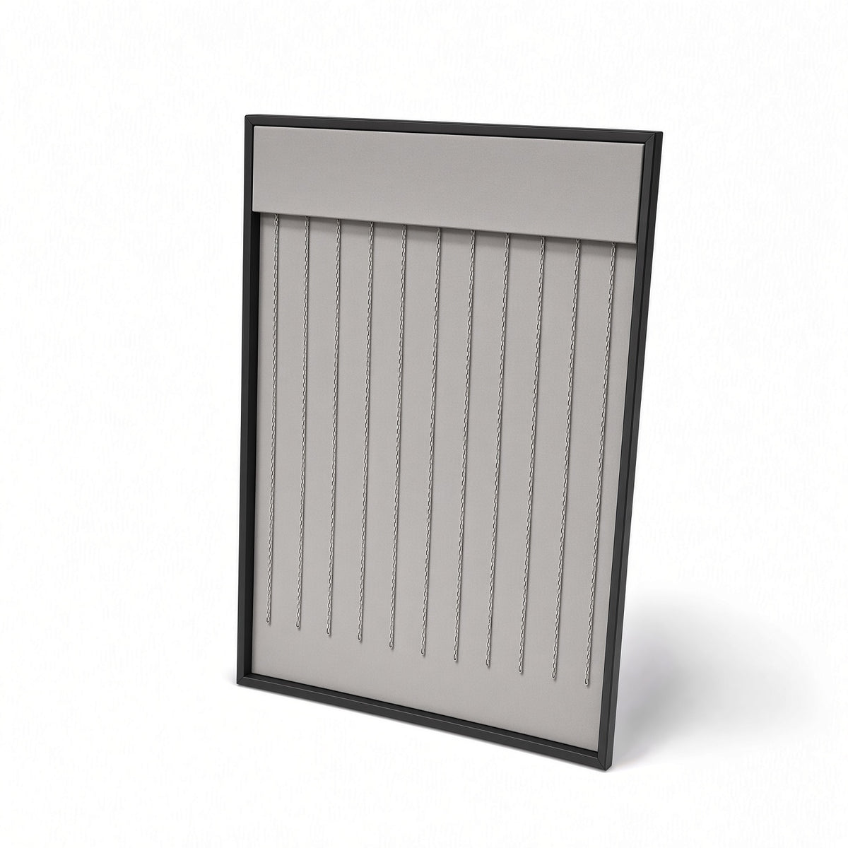 necklace display - Silver Gray 14-Position Necklace Display Tray T041N-SL front view